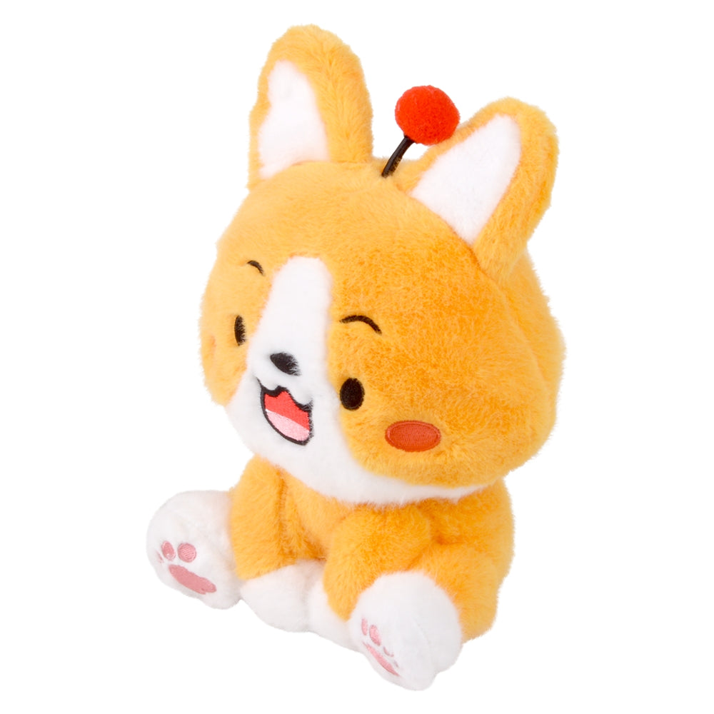 Plush Sitting Dog Orange 9"