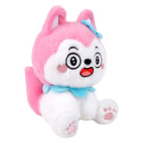 Plush Sitting Dog Pink 9"