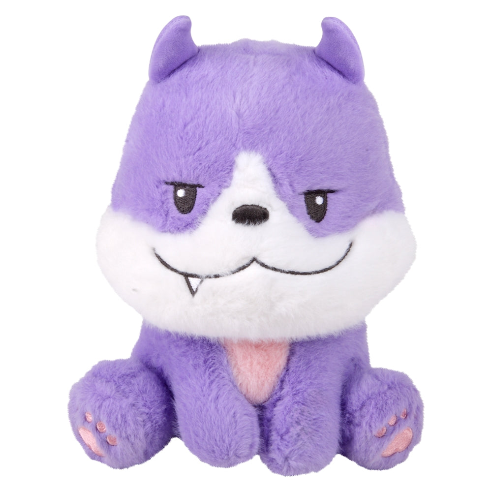 Purple Plush Sitting Dog 9" (1 PC)