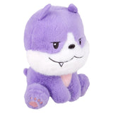 Purple Plush Sitting Dog 9" (1 PC)