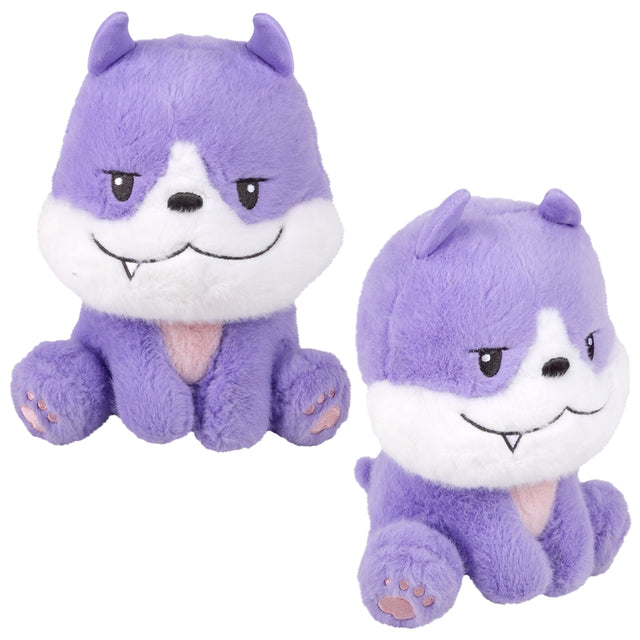 Purple Plush Sitting Dog 9" (1 PC)