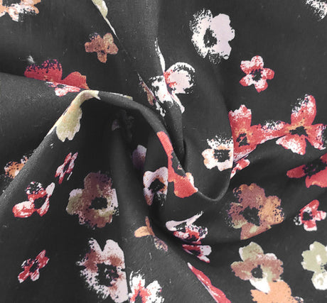 Cotton Poplin 1D1180 100 Percent Cotton Fabric - Black, 58/60" Width (1 Yard)