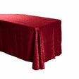 Cranberry Crinkle Crushed Taffeta Rectangular Tablecloth 90 x 132″