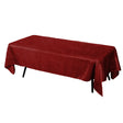 Cranberry Crinkle Crushed Taffeta Rectangular Tablecloth 60 x 108″