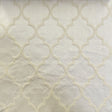 Crawford Fabric - Cotton Polyester Embossed Medallion Jacquard Fabric, Natural/Washed, 58" Width (1 Yard)