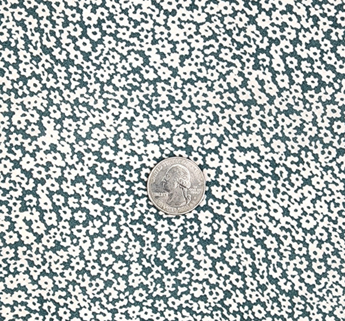 Crepe Chiffon 1D1517 Teal Polyester Fabric - Teal, Crepe Texture, 57/58" Width (1 Yard)