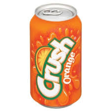 CRUSH ORANGE SODA CAN