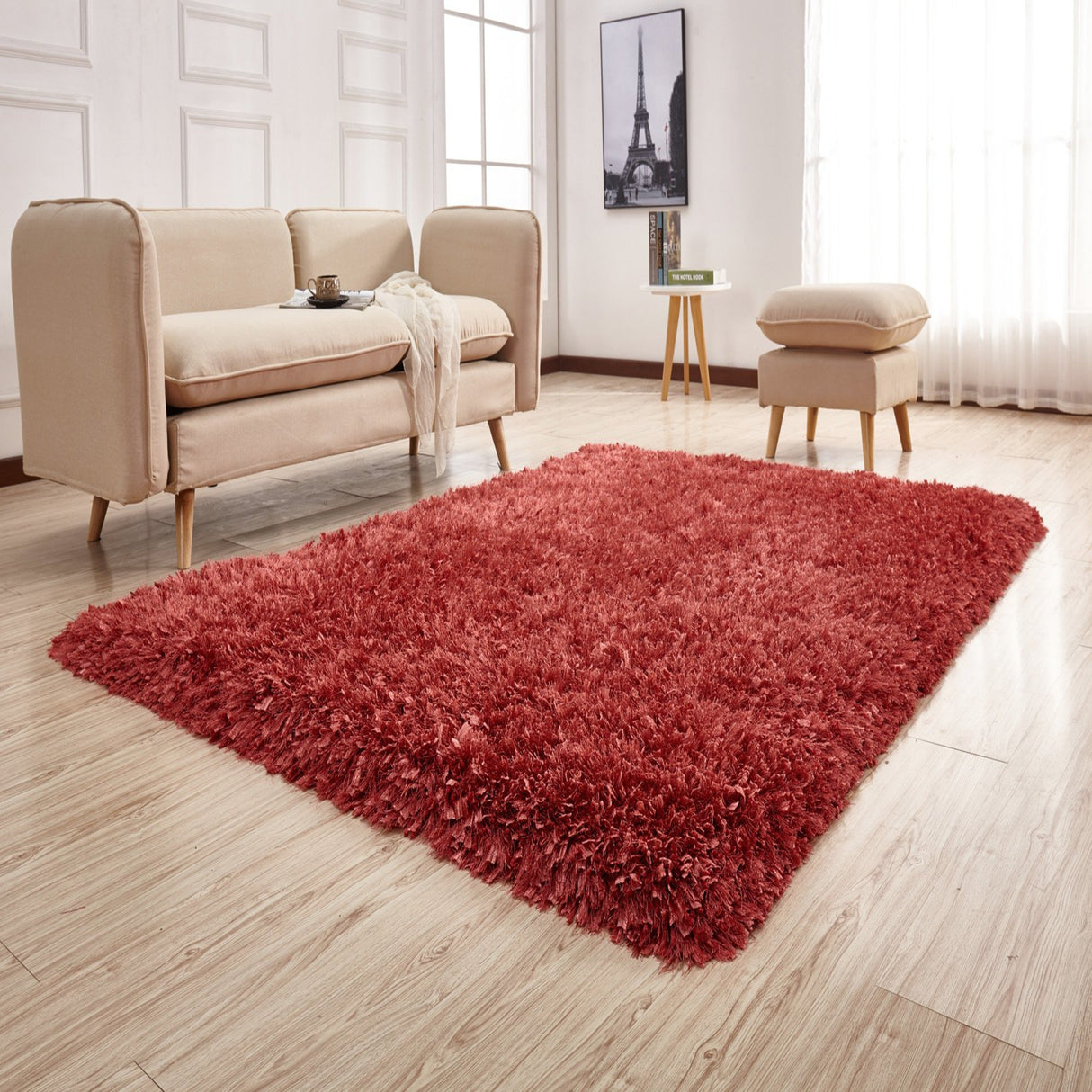 Hand-Tufted Luxe Shag Plush Rug Shag Rugs - Multicolored Plush Shag, 3" Pile (2' X 3')