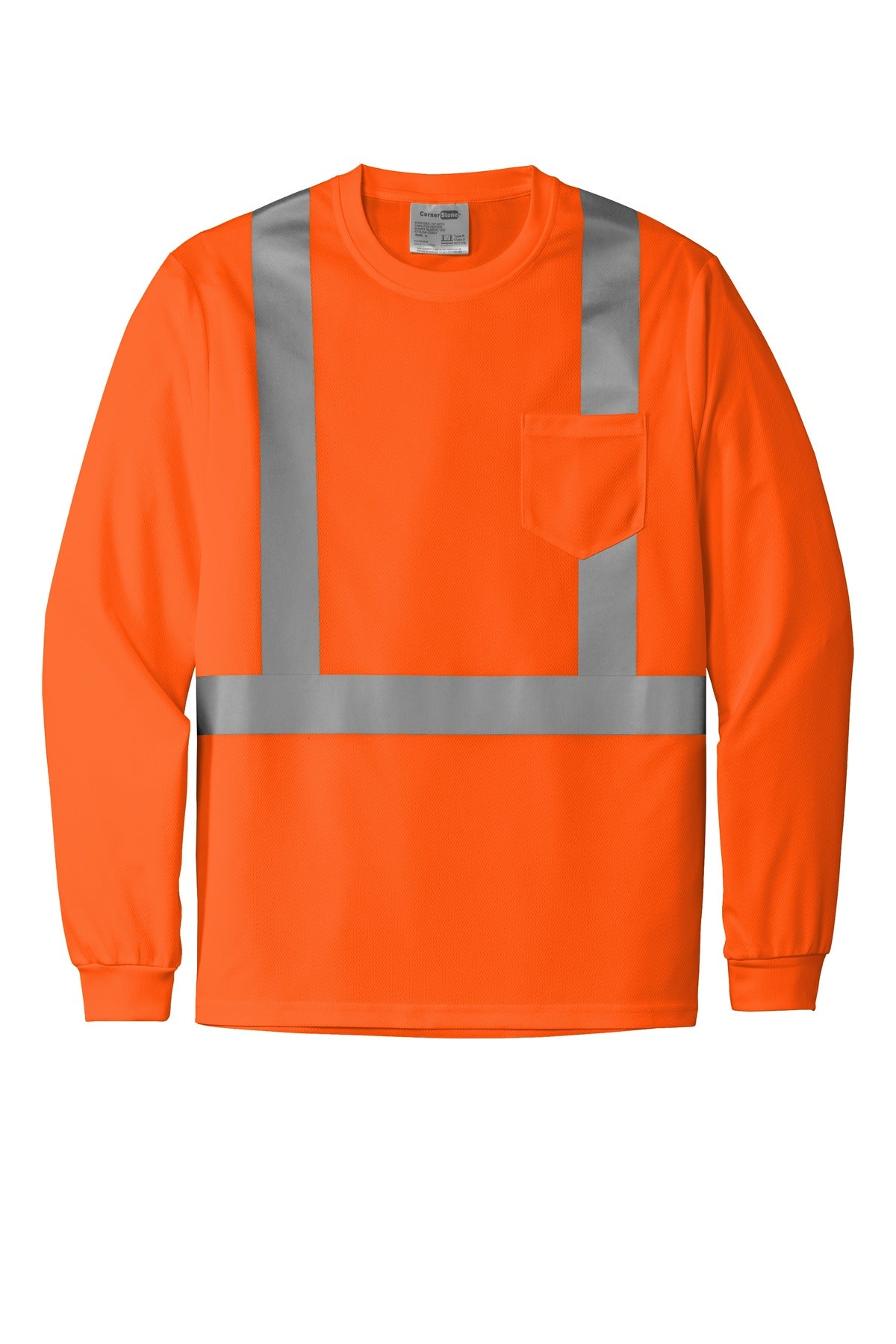 CornerStone ® ANSI 107 Class 2 Mesh Long Sleeve Tee. CS201