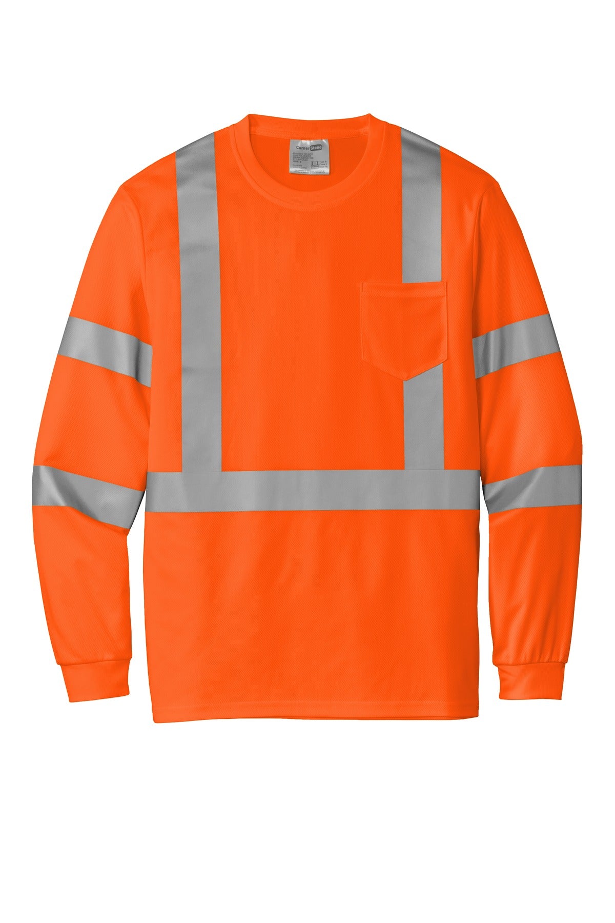 CornerStone ® ANSI 107 Class 3 Mesh Long Sleeve Tee.