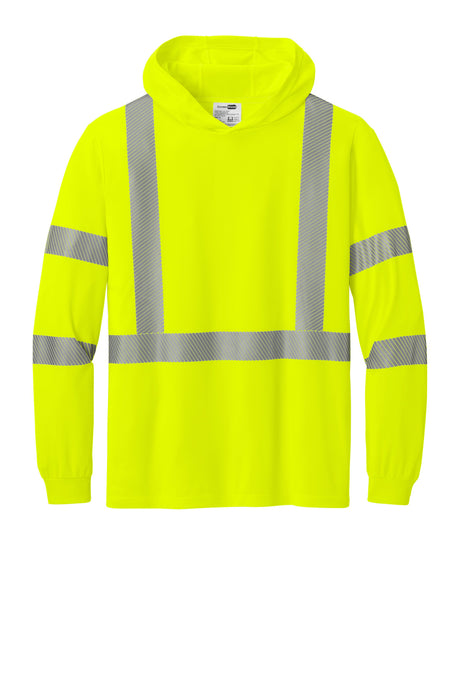 CornerStone® ANSI 107 Class 3 Long Sleeve Segmented Tape Hooded Tee