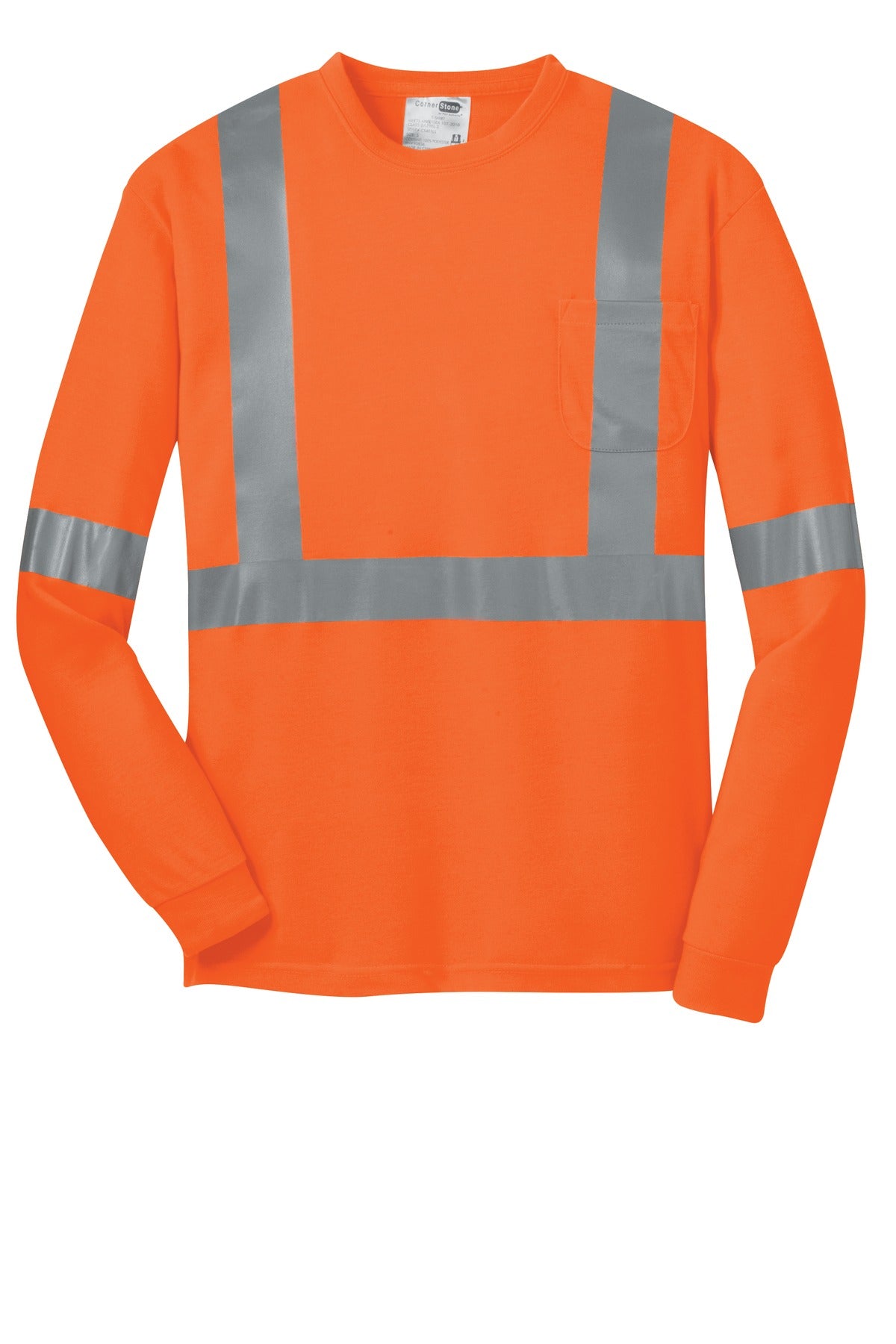 CornerStone® ANSI 107 Class 2 Long Sleeve Safety T-Shirt.