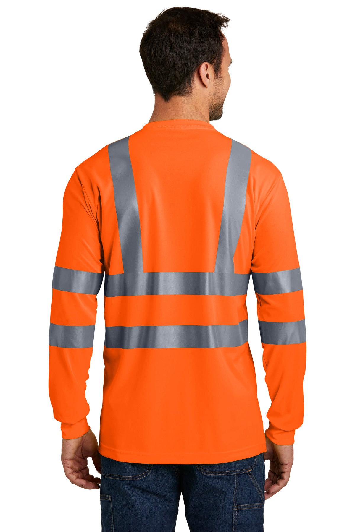 CornerStone® - ANSI 107 Class 3 Long Sleeve Snag-Resistant Reflective T-Shirt.