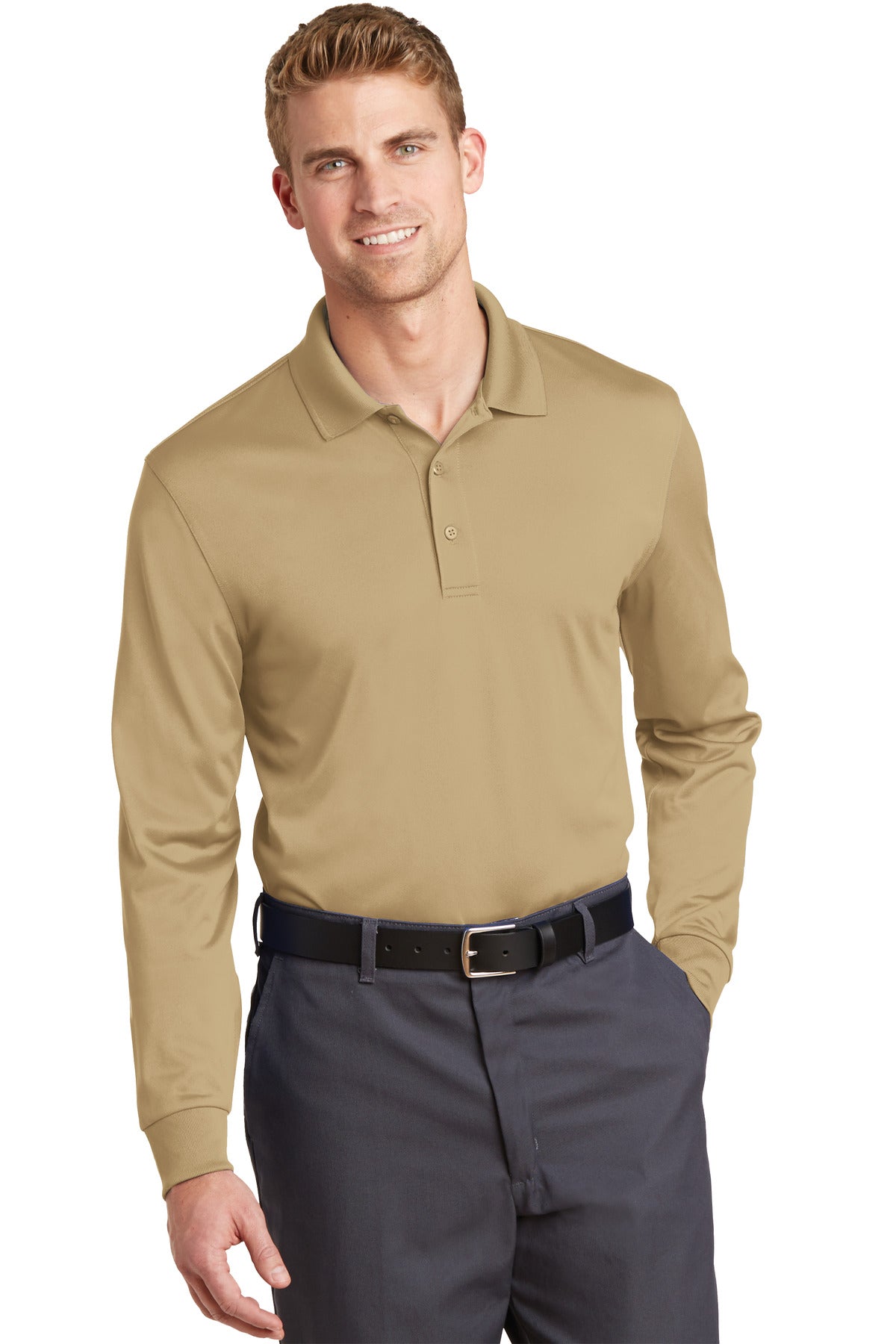 CornerStone® Select Snag-Proof Long Sleeve Polo.