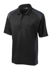 CornerStone® Select Snag-Proof Two Way Colorblock Pocket Polo.