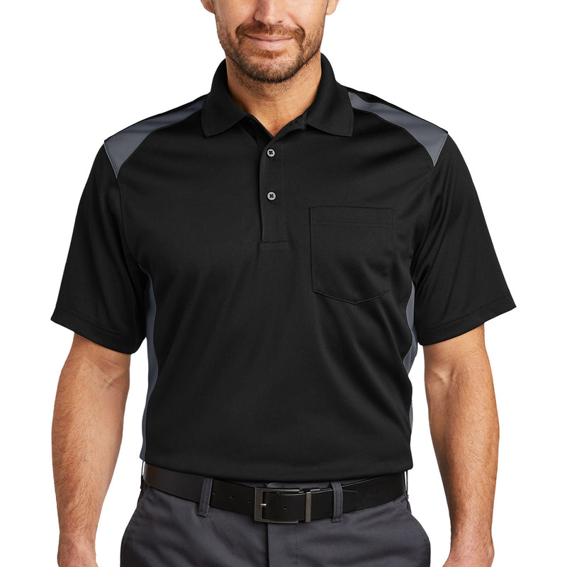 CornerStone® Select Snag-Proof Two Way Colorblock Pocket Polo.