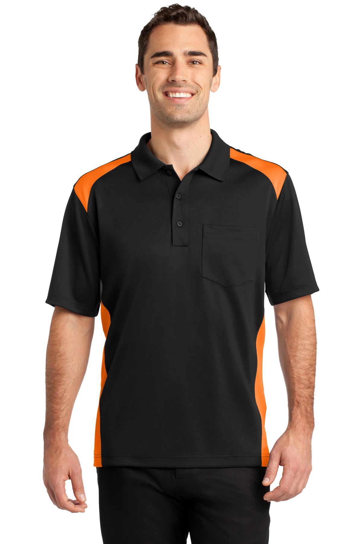 CornerStone® Select Snag-Proof Two Way Colorblock Pocket Polo.