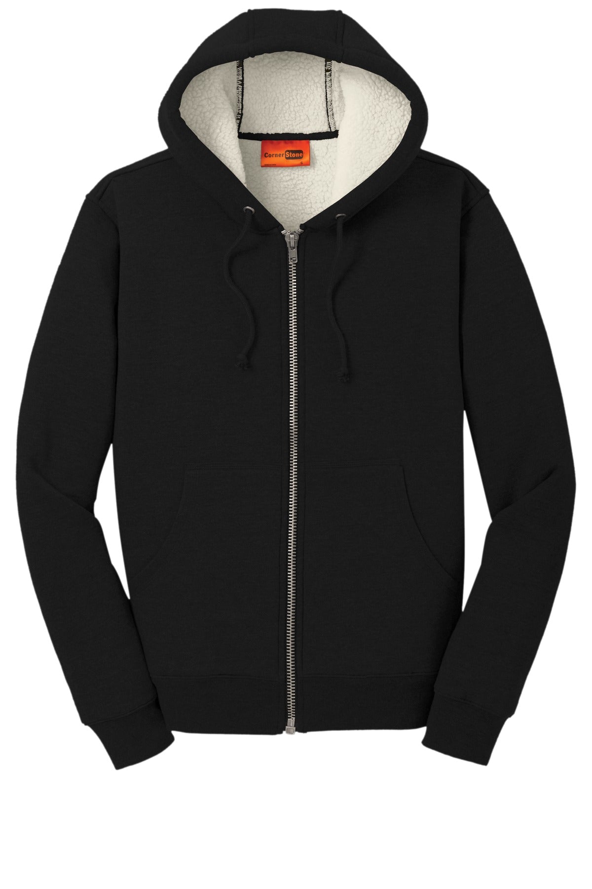 CornerStone® Heavyweight Sherpa-Lined Hooded Fleece Jacket.