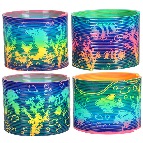 Aquatic Animal Print Coil Spring (12 PC Display)