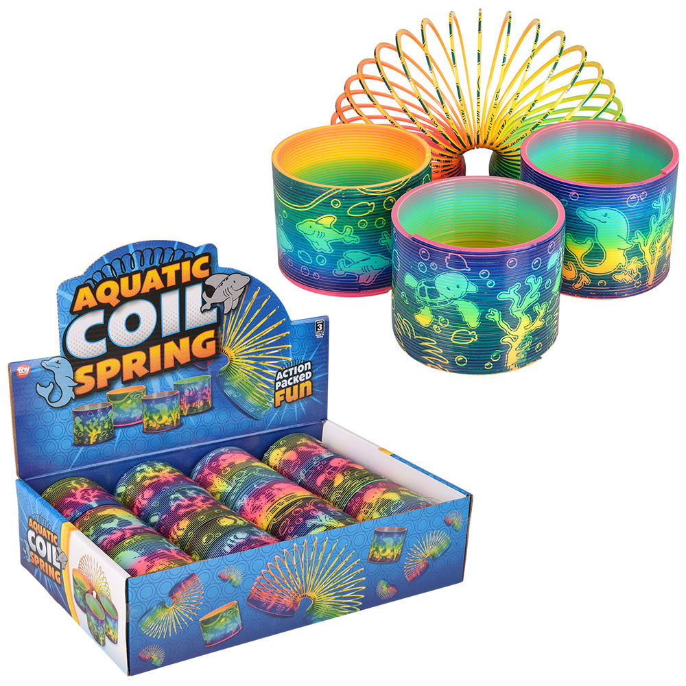 Aquatic Animal Print Coil Spring (12 PC Display)