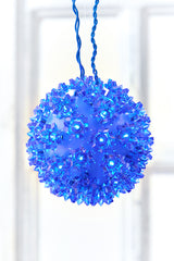 5.5" Twinkling Blue Crystal Sphere