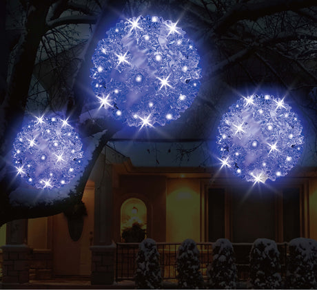 5.5" Twinkling Blue Crystal Sphere