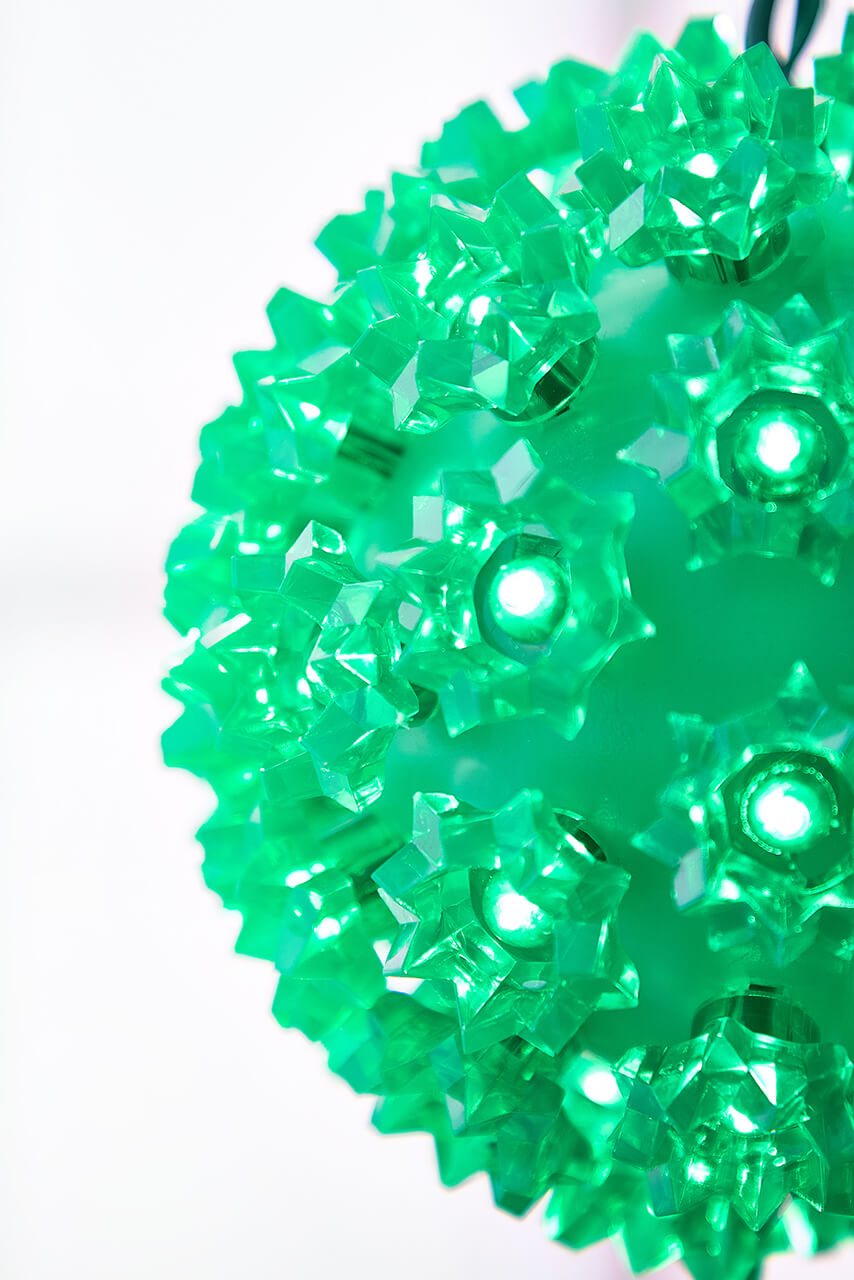5.5" Twinkling Green Crystal Sphere