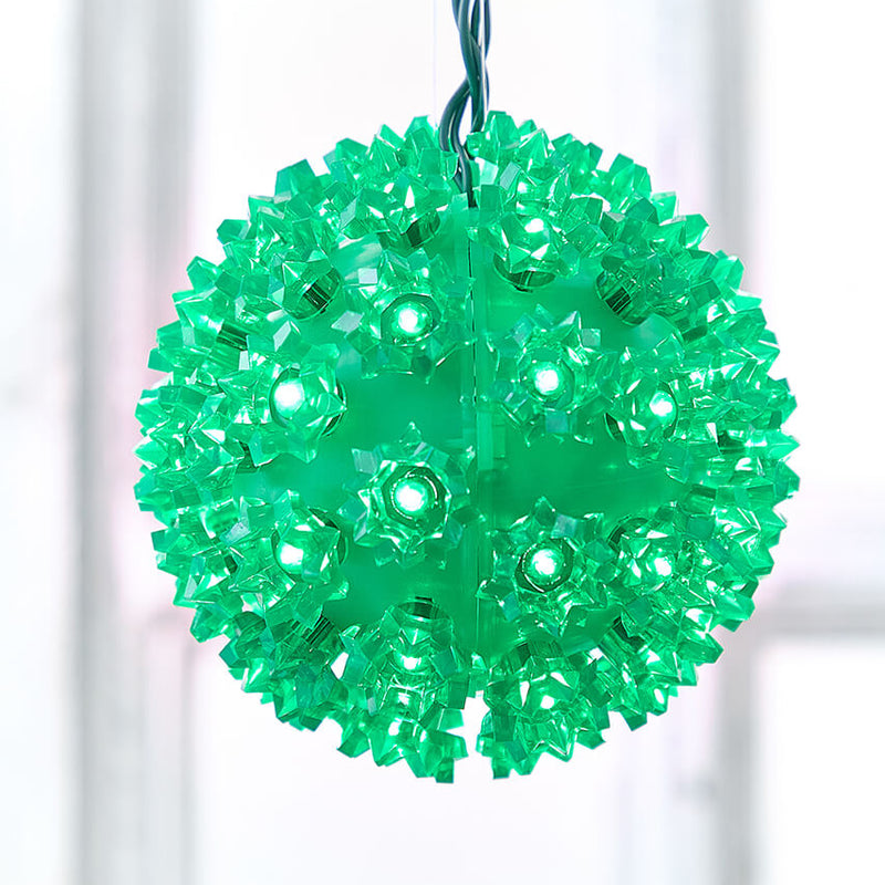 5.5" Twinkling Green Crystal Sphere