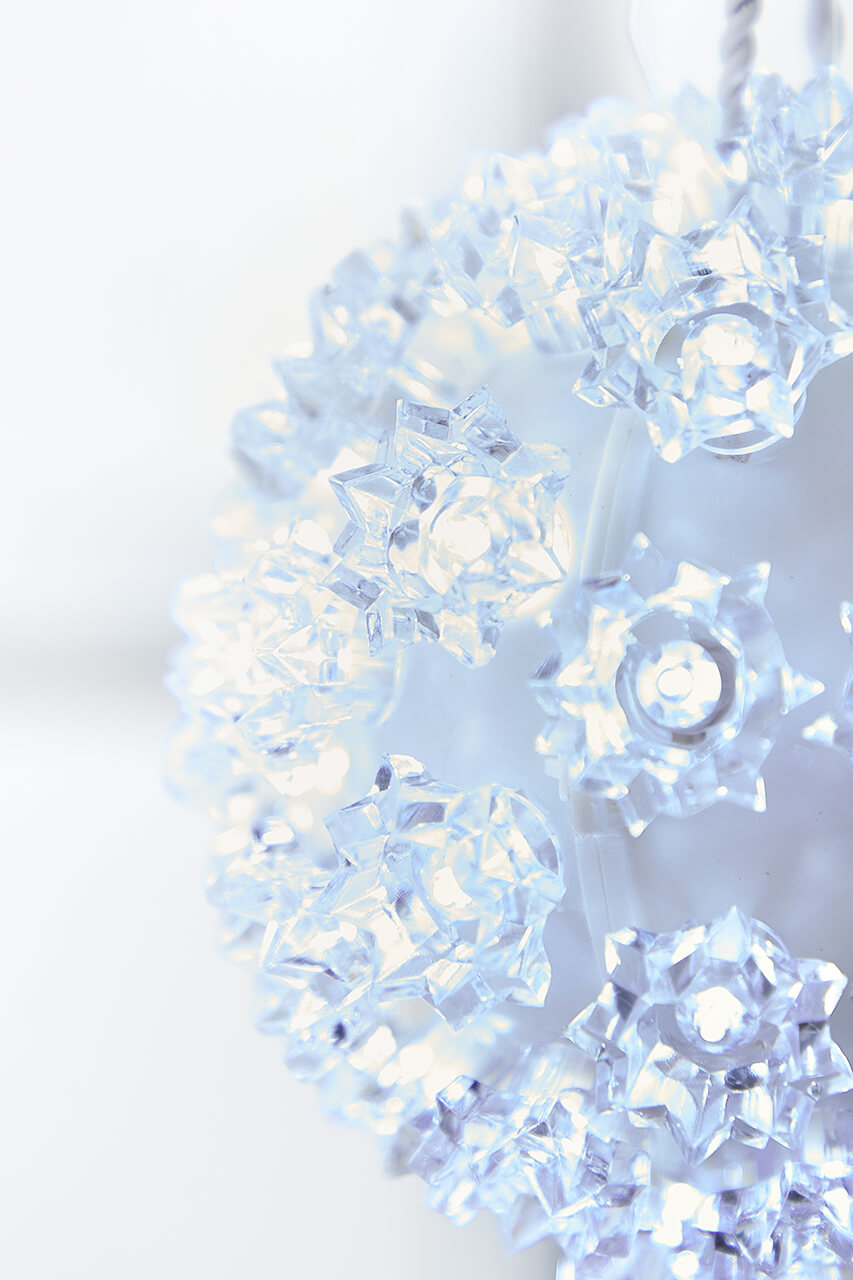 5.5" Twinkling Pure White Crystal Sphere