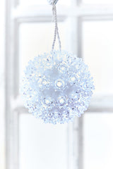 5.5" Twinkling Pure White Crystal Sphere