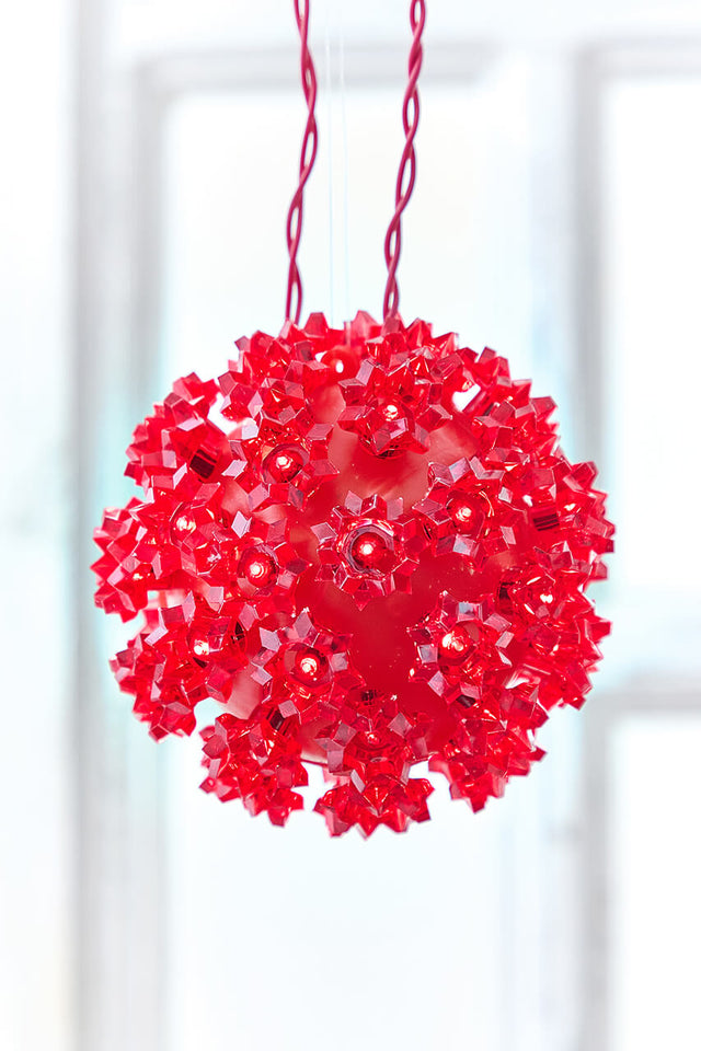 5.5" Twinkling Red Crystal Sphere