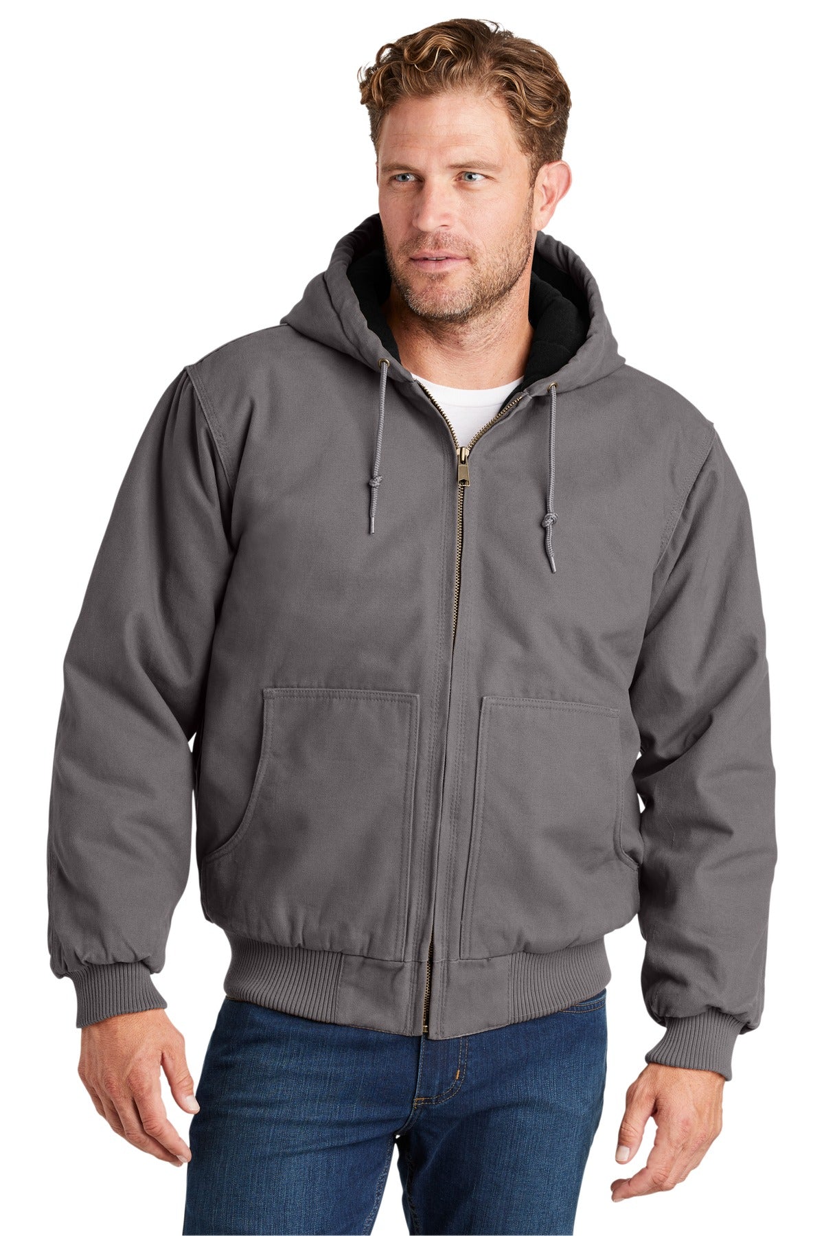 CornerStone® Washed Duck Cloth Insulated Hooded Work Jacket.