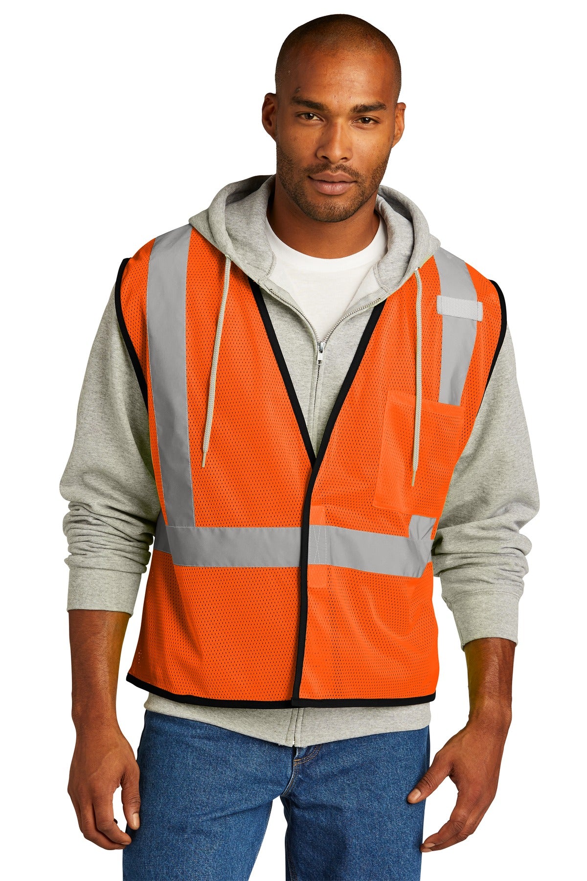 CornerStone ® ANSI 107 Class 2 Economy Mesh One-Pocket Vest.