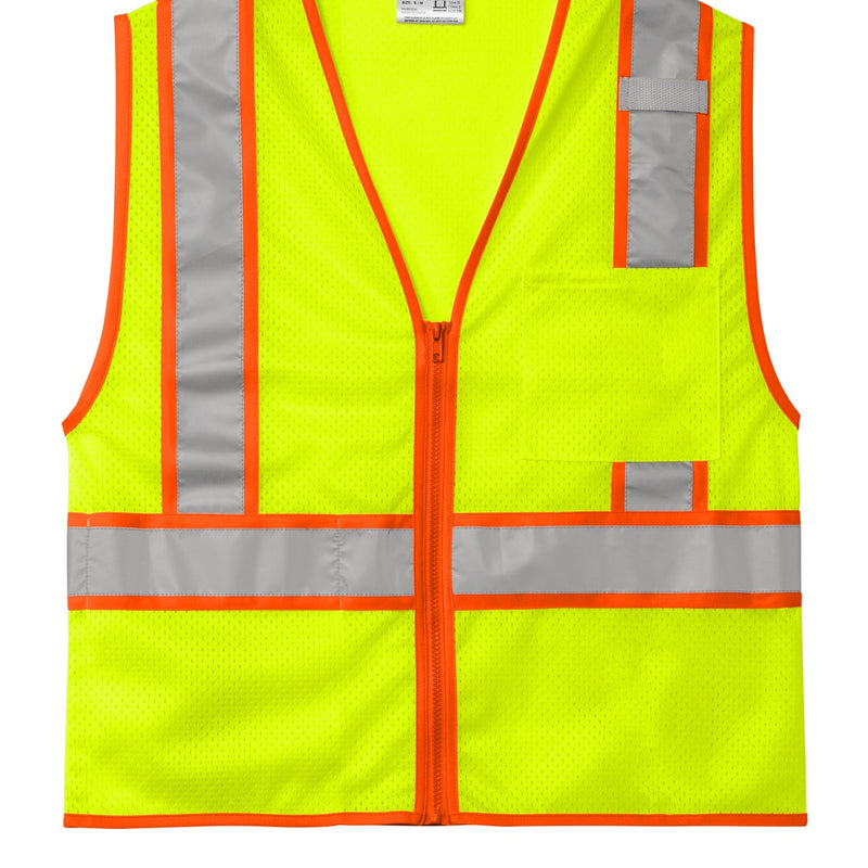CornerStone ® ANSI 107 Class 2 Mesh Six-Pocket Zippered Vest