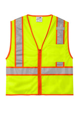 CornerStone ® ANSI 107 Class 2 Mesh Six-Pocket Zippered Vest.