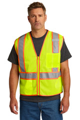 CornerStone ® ANSI 107 Class 2 Mesh Zippered Two-Tone Vest.