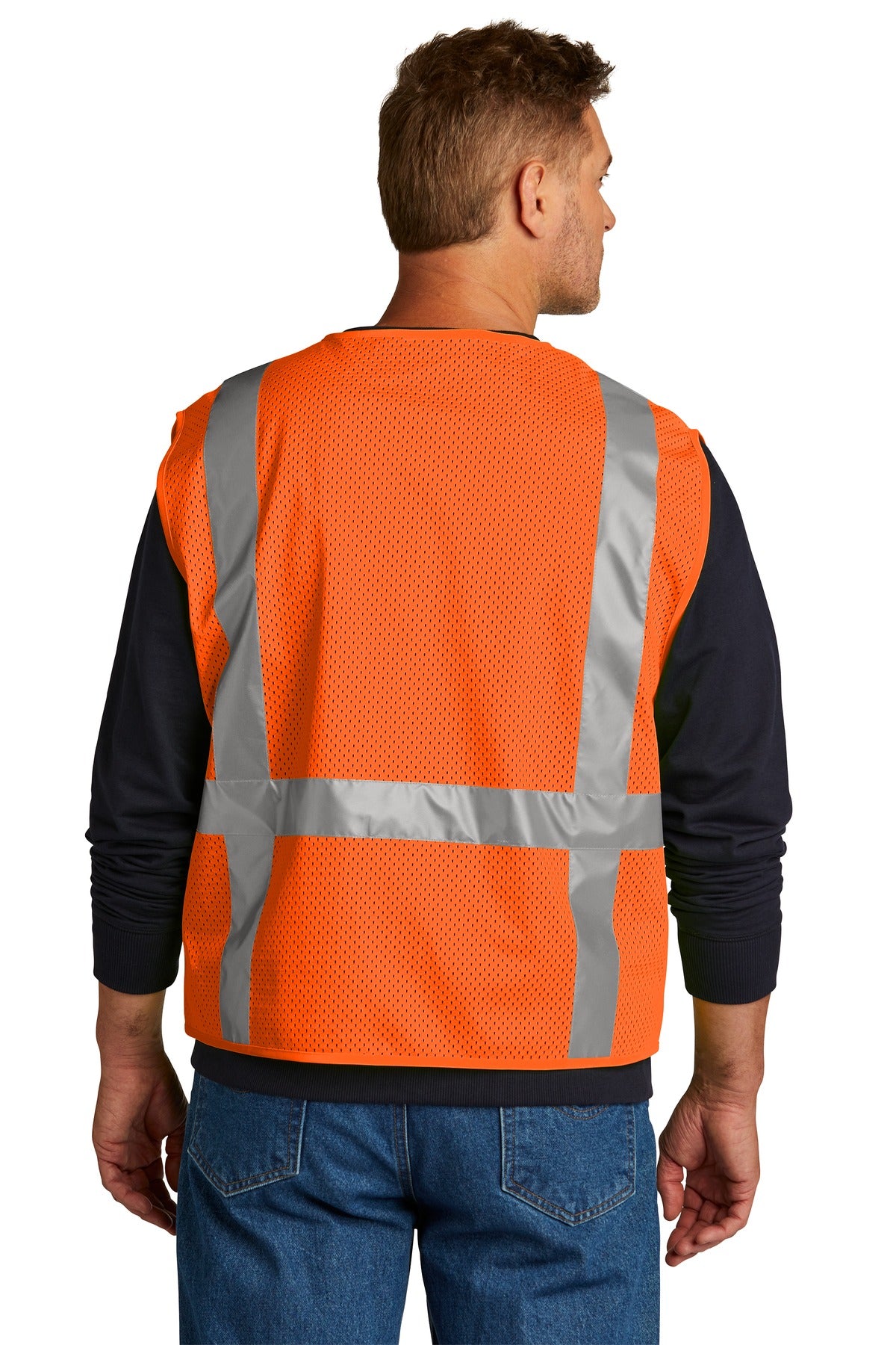 CornerStone ® ANSI 107 Class 2 Mesh Six-Pocket Zippered Vest.