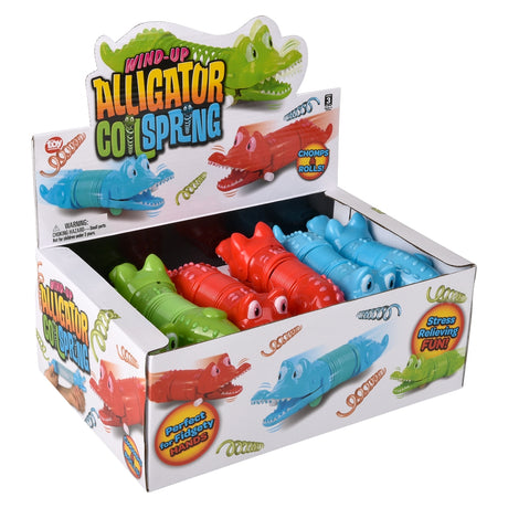 Wind Up Coil Spring Alligator 7"