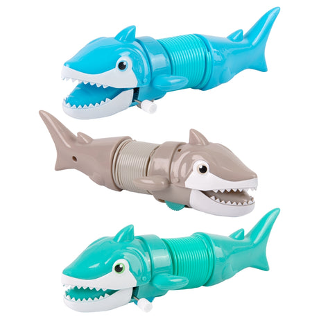 Wind Up Shark Coil Spring Toy 7" (1 DSP)