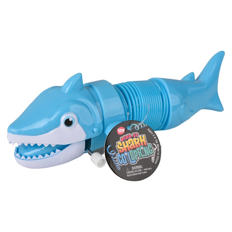 Wind Up Shark Coil Spring Toy 7" (1 DSP)
