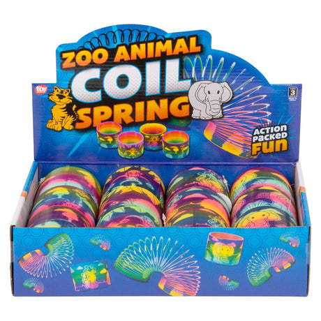 Zoo Animal Print Coil Spring (12 Pc Display)