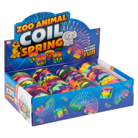 Zoo Animal Print Coil Spring (12 Pc Display)