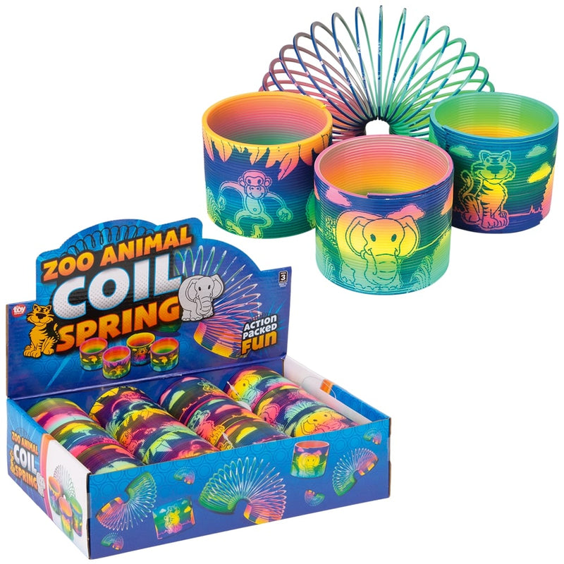Zoo Animal Print Coil Spring (12 Pc Display)