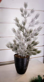 24" Snow Tree in Black Container
