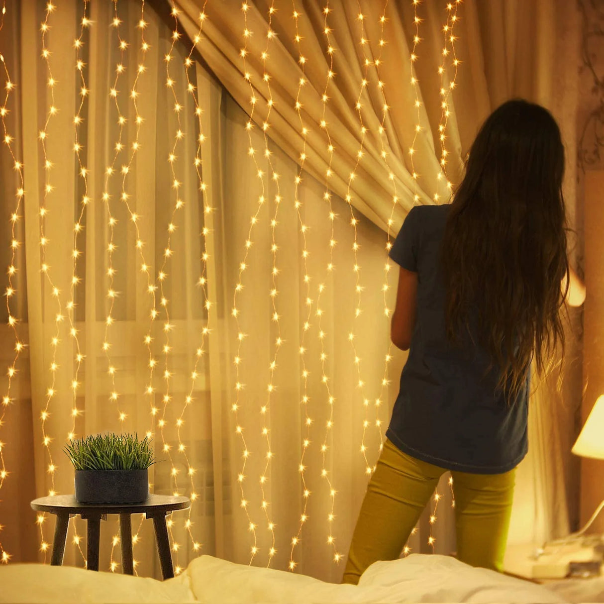 200 LED Curtain Lights – Perfect for Halloween Decorations