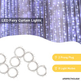 200 LED Curtain Light White