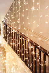 300 LED 12-Strand Twinkling Curtain Light with Remote Control
