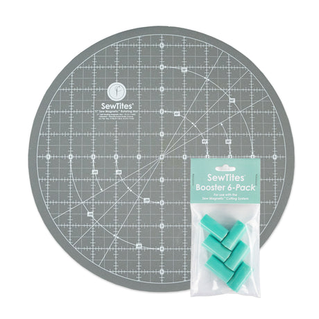 Sew Magnetic Self-Healing Cutting Mat - 11" Rotating, Non-Slip Back, Grid Lines (1 Bundle)
