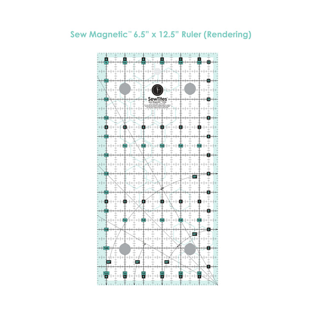 Sew Magnetic Acrylic Fabric - Turquoise And Black Imprint, 6.5" X 12.5" (1 Unit)