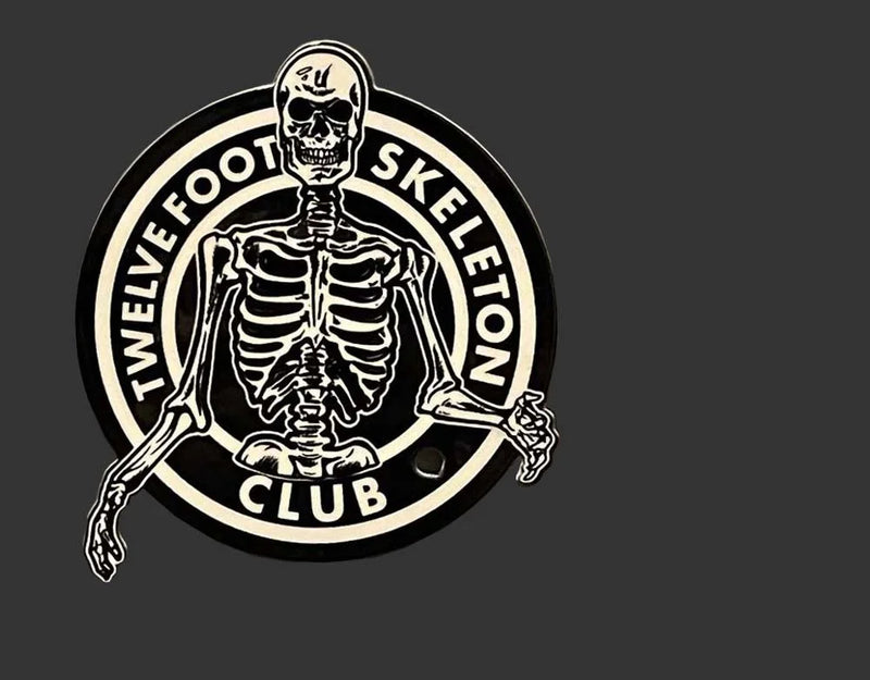 Twelve Foot Skeleton Club heavy gauge metal magnet